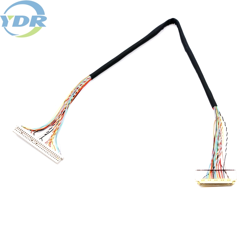 کابل صفحه نمایش ال سی دی DF14-30P-1.25H LVDS 30Pin Twisted Pair برای کامپیوتر تلویزیون سفارشی