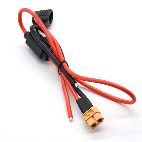 XT60 Plug Cable Harness Silicone Wire with Fuse Holder For RC Lipo Battery قابل تنظیم